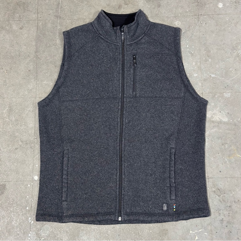 Smartwool Men's Echo Lake Full Zip Wool Vest Light Grey Size XL Hiking Outdoors
